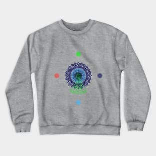 colorful Buddha mandala art Crewneck Sweatshirt